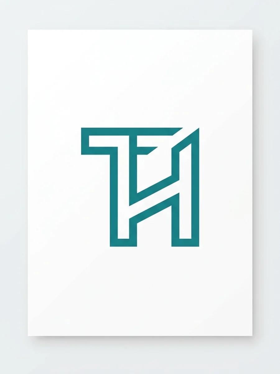 Concept logo tối giản trên nền trắng