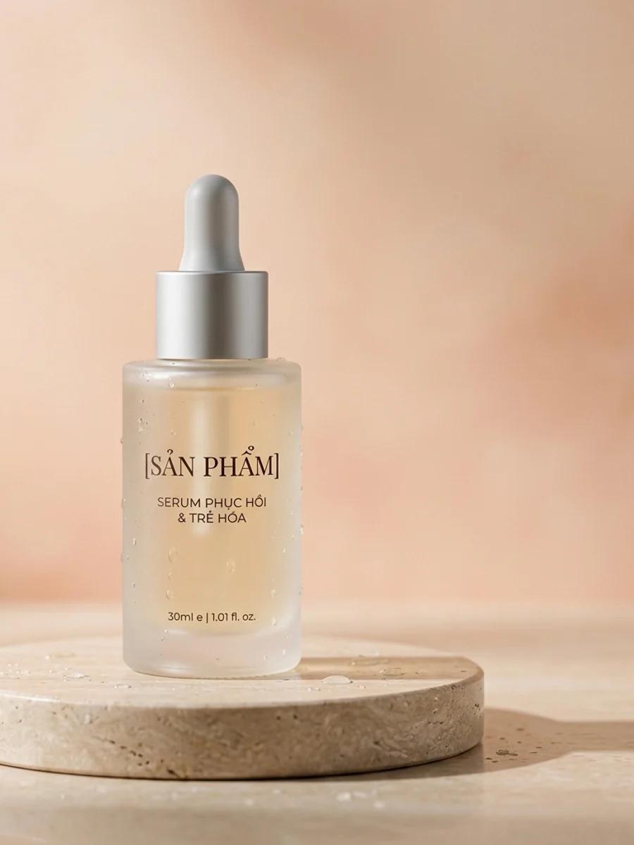 Quảng cáo mỹ phẩm tối giản nền pastel